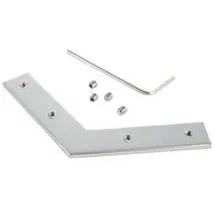 Reprofil Nutenstein / Eckverbinder 120°, Metall, naturbelassen, Silber D-987026