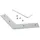 Reprofil Nutenstein / Eckverbinder 120°, Metall, naturbelassen, Silber D-987026