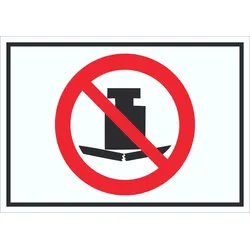 Keine schwere Last Symbol Schild A6 (105x148mm)