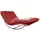 W.Schillig Relaxliege daily dreams, in Waffelkissen-Optik, Schaukelgestell Chrom glänzend, in 2 Breiten rot 95 cm x 85 cm x 169 cm