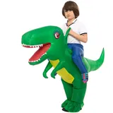 BETTWITEH Aufblasbare Kinder Dinosaurier Kostüm für Kinder Lustige Halloween Jungen Mädchen T-rex Dino Kostüme für Schule Halloween