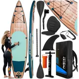 Neo-Sport Stand Up Paddle Board 350 x 81 x 15 cm Blau/Braun