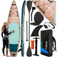 Neo-Sport Stand Up Paddle Board 350 x 81 x 15 cm Blau/Braun