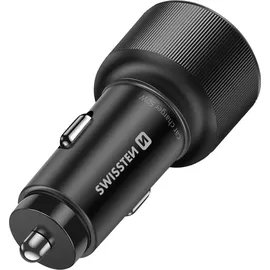 Swissten Swissten, CL Adapter 2x USB-C PD 50W schwarz - Schwarz