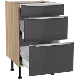 OPTIFIT Unterschrank Optikomfort Linus984 58,1 x 50 x 87 cm Grau