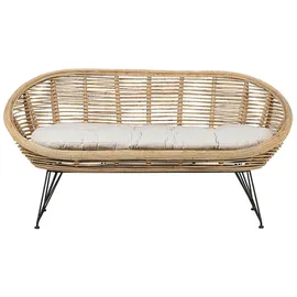 Beliani Lounge Set 3-tlg. Beige/Schwarz