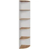 Vicco Eckregal Ecki 40 x 40 x 180,5 cm Weiß/Goldkraft Eiche