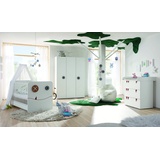 HÜLSTA now! by hülsta minimo Babyzimmer-Set mit 3trg Kleiderschrank, Babybett, Konsole mit 3 Schubladen mit Wickelaufsatz, in Schneeweiß