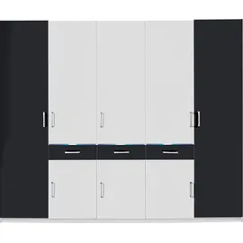 Priess Kleiderschrank 230 x 193 x 55 cm Schwarz