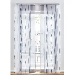 bonprix Schiebegardinen-Set einfarbig und bedruckt (2-tlg), beige, 225x57 cm