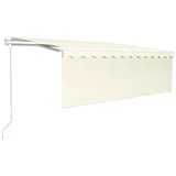 vidaXL Automatische Markise 450 x 300 cm creme inkl. Jalousie + LED Windsensor 3069332