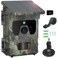 VanBangTec Solar Wildkamera 50MP, 4K Video, Wildtierkamera mit Bewegungsmelder Nachtsicht, 0,2s Schnelle Trigger Wasserdicht, 32 GB Speicherkarte