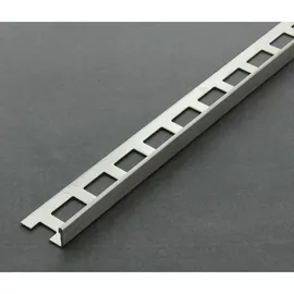 Proline Fliesenschiene als Winkelprofil, Edelstahl (v2a) gebürstet, Länge 2,50 m 10 mm Fliesenprofil