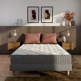 Feste 5-zonen-latexmatratze, H. 20 Cm weiss/grau 140 x 200 cm