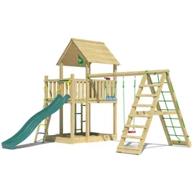 Jungle Gym Spielturm Majesty mit Schaukel und Rutsche 435 x 349 x 452 cm Grün