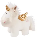 NICI Einhorn-Engel Angelia 32cm – Einhorn Plüschtier für Mädchen, Jungen & Babys – Flauschiges Stofftier zum Kuscheln & Spielen – Kuscheliges Schmusetier – Theodor & Friends, weiß/Gold, 32 cm