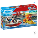 PLAYMOBIL City Action 71569 Feuerwehr  Spielset 2Boote + PKW + 4 Figuren NEU OVP