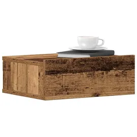 vidaXL Nachtschrank Hängender Nachttisch Altholz-Optik 40 x 32 x 15 cm Braun