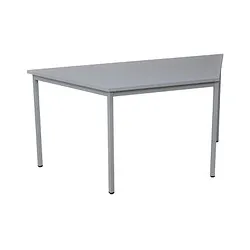 Gürkan Mehrzwecktisch grau Trapezform, Vierkantrohr grau, 140,0 x 70,0 x 75,0 cm