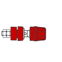 Hirschmann Polklemme Mit Krallenrand Und Unverlierbarem Isolierkopf, 4 mm - Rot (pki 10 A)