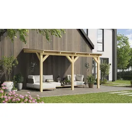 Weka Terrassenüberdachung 434 x 279 cm beige