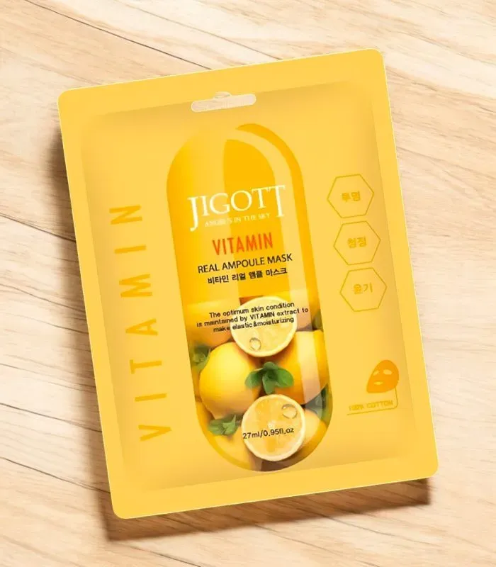 Jigott Vitamin Real Ampoule Mask – pflegende Gesichtsmaske 27 ml