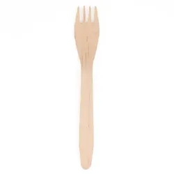 Papstar 25 Gabeln, Holz "pure" 16,5 cm