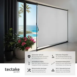 Tectake Klemmmarkise 160 x 300 cm Hellgrau
