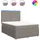 vidaXL Boxspringbett mit Matratze Taupe 140x200 cm Stoff