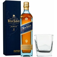 Johnnie Walker Blue Label Set mit Tumbler Glas Whisky Alkohol Flasche 40% 700 ml