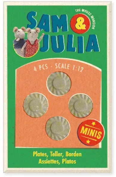 Sam & Julia Miniatur-Teller (4er) 1:12