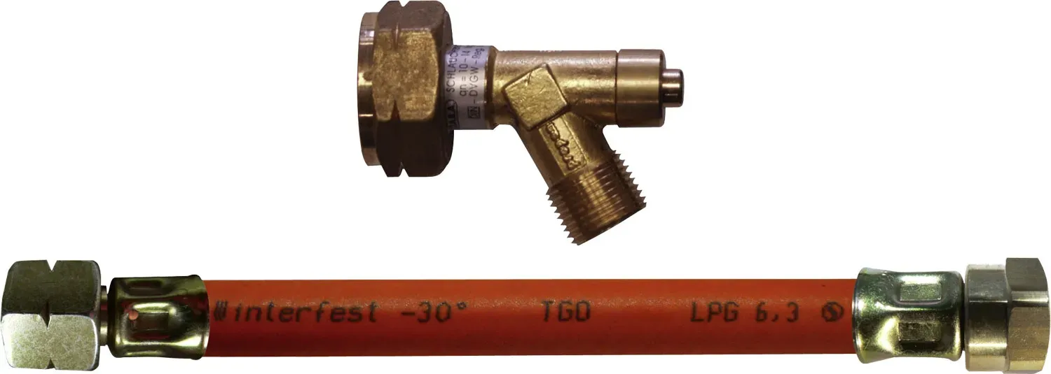 HPV HD-Schlauch Garnitur für Gasflaschen 450 mm