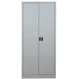 Gürkan Stahlschrank 100049 lichtgrau 80,0 x 38,0 x 180,0 cm, aufgebaut