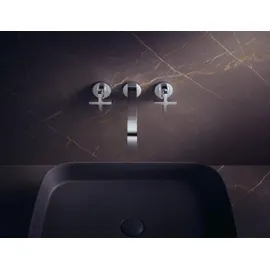 Hansgrohe Citterio 3-Loch Waschtischarmatur Brushed Black Chrome