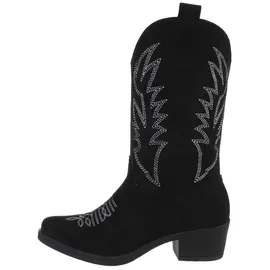 Ital-Design Cowboyboots Damen Schwarz 38