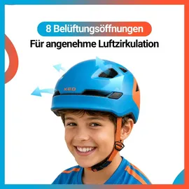 KED POP 2.0 52-56 cm Kinder petrol/orange 2021