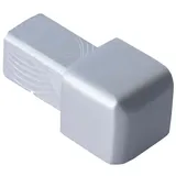 Dalsys Endstück für Fliesenschiene Quadratprofil Aluminium (eloxiert), Silber Matt Eckstücke