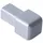 Dalsys Endstück für Fliesenschiene Quadratprofil Aluminium (eloxiert), Silber Matt Eckstücke
