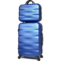 Reisekoffer 65 cm & Kosmetikkoffer, Blau #5806, 65cm & Vanity