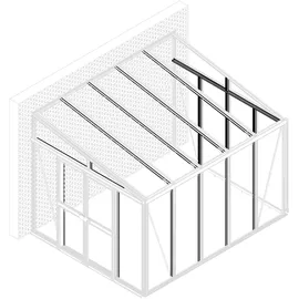 Vitavia Pavillon-Nachrüstsatz Gewächshaus Helena 7000 Weiß