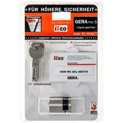 ISEO Schließzylinder Gera Mc-5 magnet-gesichert, Länge = 30-10, mit 5 Schlüsseln