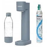 DAFI PushAir Saturator mit CO2-Kartusche + 0,7l Flasche Grau