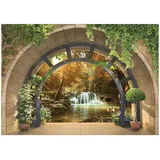 WallArena Fototapete, Mehrfarbig, Papier, Baum/Pflanze/Natur, Rechteckig, 400x280 cm, FSC 100%, Tapeten & Wandverkleidungen, Fototapeten