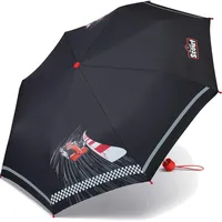 Scout Kinder-Taschenschirm Regenschirm mit reflektierenden Streifen Red Racer