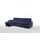 Sonstige Verlage Robin Bristol Ecksofa mit Schlaffunktion Bettkasten Verstellbare Kopfstützen Sofa L-Form Schlafsofa Freistehende Eckcouch Schlafcouch Wohnzimmerm... - Blau