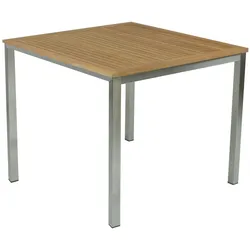 Tisch DENVER 90x90cm Braun Holz Gartentisch Esstisch Möbel Terrasse Balkon