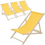 ECD Germany Sonnenliege 100 x 83 x 57,5 cm Gelb