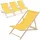 ECD Germany Sonnenliege 100 x 83 x 57,5 cm Gelb