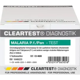CLEARTEST Teststreifen Malaria P.f. / Pan 5 St.