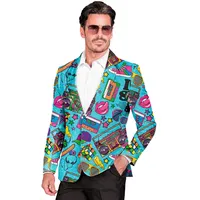 W WIDMANN MILANO Party Fashion - Party Jackett für Herren, 80er Jahre Kostüm Outfit für Karneval, Festival und Party